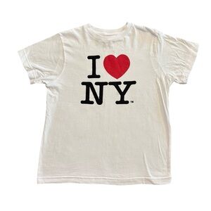 Kids White T-Shirt with Red Heart Graphic
